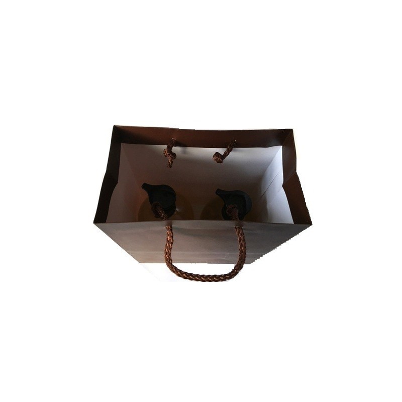 Sac chocolat mat pour 2 flacons 500 ou 1000ml