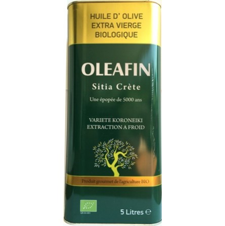 Huile d'olive BIO Sitia Crète OLEAFIN 5L
