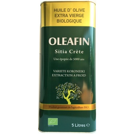 Huile d'olive BIO Sitia Crète OLEAFIN 5L